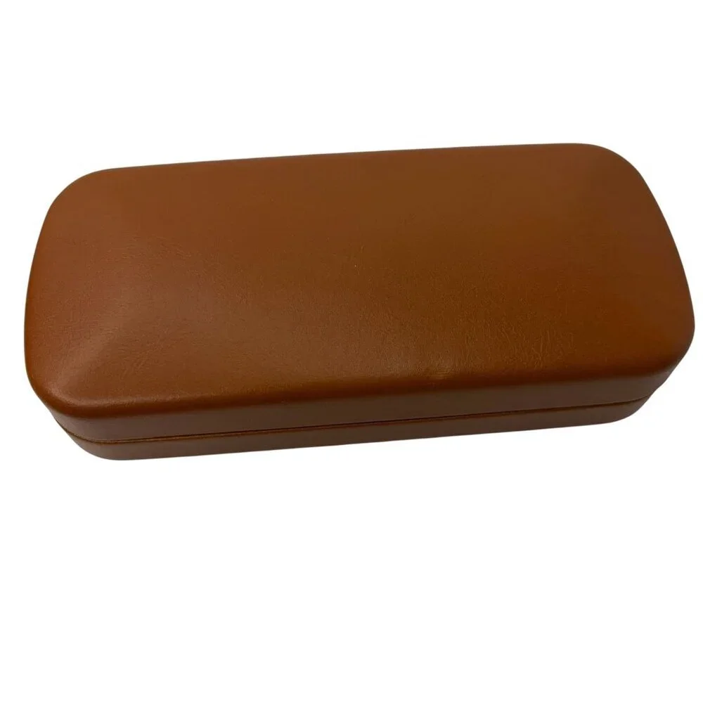 Fossil Hard Eyeglass Case Brown with Navy Interior Camel